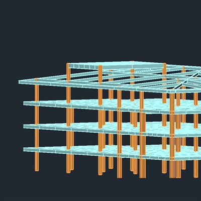تصميم الإطار الفولاذي الإنشائي لفندق مكون من 4 طوابق في بابوا غينيا الجديدة